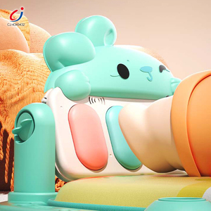 Tappetino da gioco Chengji per neonati, tappetino per attività su pancia in giù, tappetino musicale a forma di fragola <span class=keywords><strong>rosa</strong></span>, pianoforte per neonati - Product Image 3