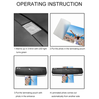 Laminateur de poche OL200 format A4, 80-125 microns, système à 2 rouleaux, machines à plastifier à chaud et à froid pour photos, pour la maison, l'école, le bureau