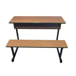Su misura scuola mobili in acciaio telaio in legno 3 posti banco scuola per la vendita
