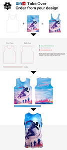 Custom Logo <b>Heat</b>-Transfer Crew Neck Lightweight Tank <b>Top</b> Men Dry Fit Vent Breathable Gym Sport Running 100% Polyester Knitted - Product Image 5