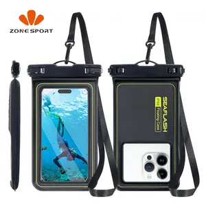 Custom 6.5 Inch Swimming Cellphone Bag Water Proof Pouch Universal Sponge Floating Waterproof Pouch For Mobile Phone