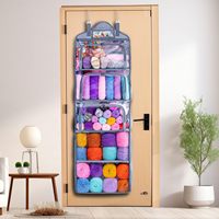 Nouvel organisateur de stockage de fil suspendu à 5 compartiments Organisateur de crochet sur la porte avec fermeture à glissière avant et latérale