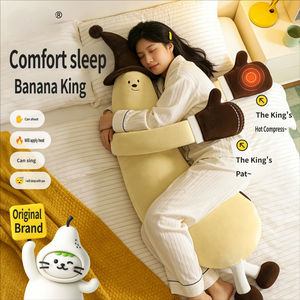 Oreiller de sommeil pour filles et femmes enceintes, avec compression chaude apaisante pour les jambes et le ventre, en coton avec rembourrage en coton PP, forme banane - Product Image 3