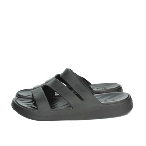 209587 donna nera comoda per le pantofole alla moda morbidi sandali a punta chiusa Anti-scivoloso cuscino d'aria stampato Design - Product Image 1