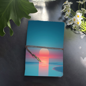 Bloc-notes A6 en papier épais, excellent pour les calculs financiers et les enregistrements de transactions des comptables avec Sun Sea Beach et Grad - Product Image 1