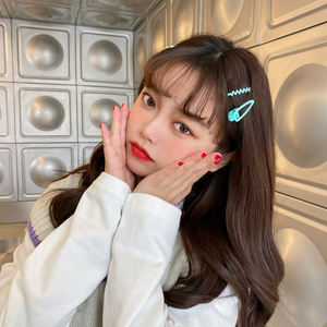 مشبك شعر على الطراز الكوري بأشكال مختلفة ، للفتيات الصغيرات, مشبك شعر على الطراز الكوري ، مموج جميل ، لحفلات الأطفال ، لون صافي ، مقاس متوسط ، من سبيكة بلاستيكية - Product Image 6