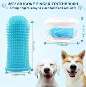 Soft Silicone Pet Finger Dental Toothbrush for Dog <b>Teeth</b> <b>Cleaning</b> Grooming <b>Tool</b> for Effective Pet <b>Teeth</b> Brushing - Product Image 2