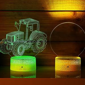 Base de Lámpara LED 3D con Diseño de Grietas, Luz Nocturna de Ilusión de 16 Colores, Alimentada por Batería USB para Decoración del Hogar - Product Image 6