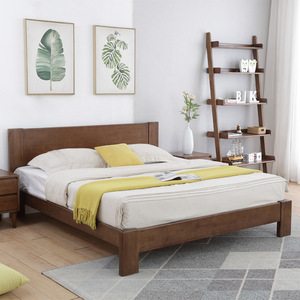 Nordic Solid Wood Platform <b>Bed</b> 1.8m Storage Bedroom Furniture <b>Double</b> <b>Bed</b> Modern Master <b>Bed</b> Adult Elderly Use - Product Image 1