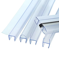 Burlete Transparente de PVC para Ventanas y Puertas, Junta de Sellado para Ducha y Baño de 4 a 12 mm, Tira de Sellado Personalizable con Corte a Medida