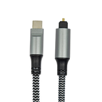 Câble audio optique USB-C vers Toslink, gaine en PVC tressée, adaptateur à paire torsadée 4K120Hz, cordon de 0,5 à 50 m pour téléphone et projecteur