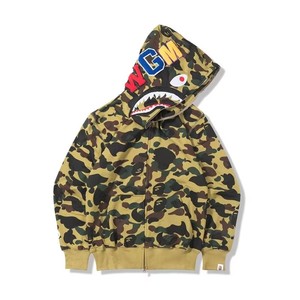 Sudadera con capucha y cremallera completa de camuflaje <span class=keywords><strong>Shark</strong></span> 2026, 100% algodón, unisex, para hombre y mujer, estilo urbano, alta calidad, Bapees - Product Image 4