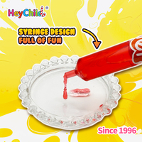 Bonbons en gros personnalisés sous marque privée, bonbons liquides fruités en forme de stylo ou de seringue, multicolores, collation ludique pour enfants