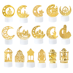 이드 무바라크 라마단 야외용 철제 LED 캔들 라이트 창의적인 달 별 일회용 친환경 장식 조명 도매 - Product Image 2