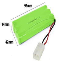 전기 자동차 및 가전 제품 조명 전동 공구 용 AA 2600mAh 7.2V Ni-MH 충전식 배터리 팩 사용자 정의