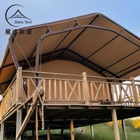 Tente de glamping de luxe pour 2 personnes, maison de villégiature en plein air avec salle de bain pour hébergement en safari