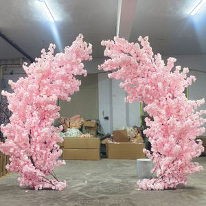 Arche de Noël en soie et plastique écologique, arbres de fleurs de <span class=keywords><strong>cerisier</strong></span> artificiels blancs et roses pour événements de mariage - Product Image 6
