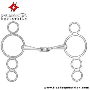 Brocas de acero inoxidable hechas a medida, broca de mordaza de acero inoxidable, estilo occidental holandés, brocas de plata alemana, enlace francés, 3 anillos - Product Image 3