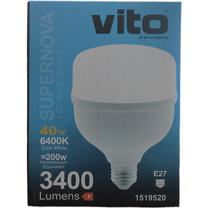 Bombilla LED Vito E27 40W 6400K Luz Fría T120 - Product Image 2