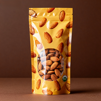 Conception personnalisée impression 500G finition brillante pochette debout avec fenêtre pour l'agriculture semence sac d'emballage des produits