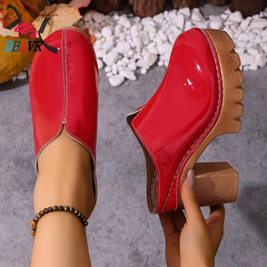 Sandalias Casuales de Plataforma con Tacón Grueso para Mujer, Talla Grande |   Sandalias de Tacón para Exteriores Antideslizantes y Resistentes al Desgaste - Product Image 3