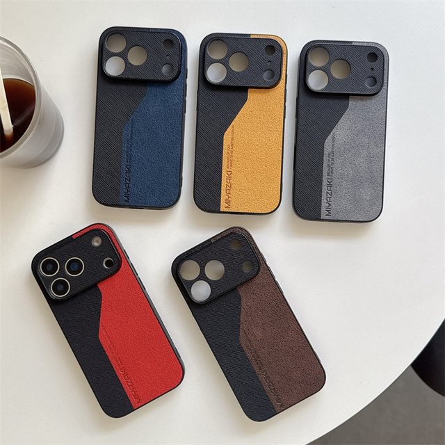 Luxury Matte Lambskin Leather Mobile Phone Case for iPhone 17 Pro Max 17 Air 16 15 14 13 12 11 Xs Xr Xs Max Shockproof Cover