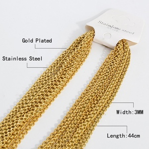 Cadena de Acero Inoxidable de 3mm en Color Oro y Plata, Joyería de Moda, Collar de Serpiente, Precio al por Mayor - Product Image 4