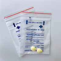 Sacs refermables médicaux personnalisés réutilisables et inscriptibles en LDPE transparent, pochettes à pilules refermables, enveloppes de distribution pour pharmacies et hôpitaux