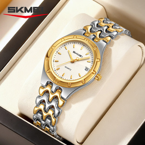 Relojes de Mujer Estilo Retro, Reloj Dorado para Dama, Logotipo Personalizado OEM, 3ATM Resistente al Agua, Acero Inoxidable, Estilo Minimalista, Cuarzo - Product Image 3