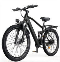 Sepeda Kota 26-inci 36V 10.5AH Baterai Lithium Transmisi 21-kecepatan Motor Hub Belakang Suspensi Ganda Rem Cakram Ganda Rangka Baja