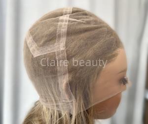 Быстрая доставка, европейские натуральные человеческие волосы, прозрачный 360 парик на шнурках, светлый цвет, объемные волнистые парики - Product Image 6