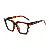 Lunettes anti-lumière bleue carrées géométriques rétro SM22026 - Monture légère en PC avec verres en résine transparente pour hommes et femmes (6 couleurs)