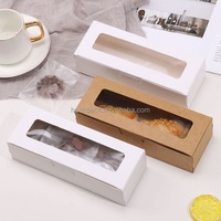 Boîte en carton carrée au design personnalisé exquis, en papier alimentaire, pliable, avec tiroir, en matériaux recyclés, doublure en éponge pour macarons