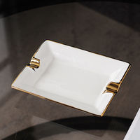 Cendrier à cigares en céramique noire, style européen personnalisé, portable, pour la maison et la voiture, cendrier de luxe avec options personnalisables