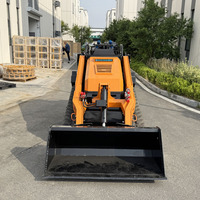 PENGIRIMAN GRATIS China Track Wheel CE/EPA/EURO 5 Mini Skid Steer Loader untuk Dijual Dengan Bucket Trencher Rotary Plow