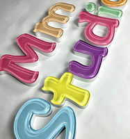 Enseigne lumineuse LED personnalisée en résine 3D, lettres en acrylique cristal époxy, étanche pour extérieur, logo de magasin, signalétique lumineuse