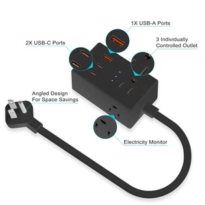 Prise murale intelligente GreenAutomat Wifi US/Mexique avec 3 prises et 3 ports USB (2 USB-C) PD20W, compatible Alexa et <span class=keywords><strong>Google</strong></span> - Product Image 5