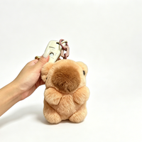 Joli porte-clés en peluche Capybara, accessoire pour clés de voiture, pendentif pour sac d'école, cadeau pour étudiant, vente en gros