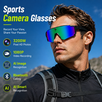 Lunettes de soleil intelligentes à commande vocale AI avec logo personnalisé pour le cyclisme, hommes et femmes, lunettes de sport intelligentes professionnelles pour le cyclisme et la course à pied