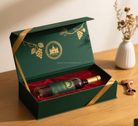 Boîte en papier rigide biodégradable de luxe pour vin, personnalisable, avec conception gratuite, pour bouteille unique certifiée, boissons énergisantes et éponge