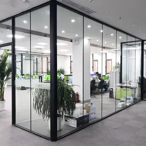 Commercial Furniture Office Partition Glass Wall Living Room Office Thickness Tempered Glass Partition Wall