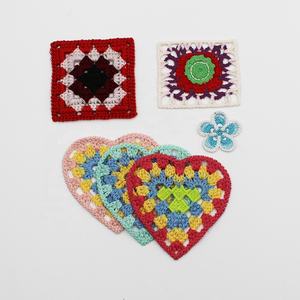 แผ่นผ้าถักลายหัวใจทำจากโพลีเอสเตอร์แบบเย็บปักสำหรับใช้ในบ้าน - Product Image 5