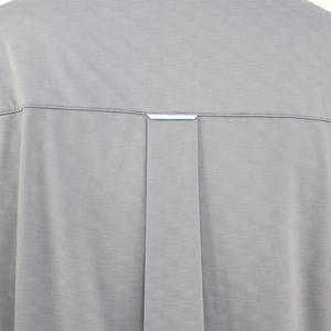 पुरुषों बुना हुआ शर्ट ऊर्ध्वाधर पट्टी पैटर्न प्रतिबिंबित ट्रिम एकल ब्रेस्टेड बटन ओएम आकस्मिक रिसॉर्ट पहनने - Product Image 5