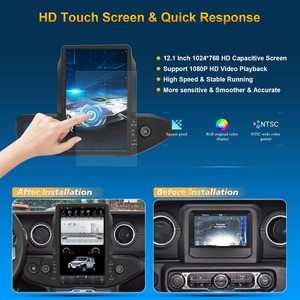 Estéreo para Auto de 12.1 Pulgadas con Doble DIN para Jeep Wrangler/Gladiator 2018-, Radio para Auto, Reproductor Multimedia Android, Electrónica para Auto, 4G LTE - Product Image 2