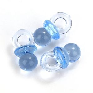 Paquete de 50 Mini Chupetes Acrílicos Azules y Rosas, Chupetes de Plástico de Cristal, Confeti para Decoración de Fiestas de Baby Shower - Product Image 4
