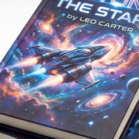 Service d'impression de livres cartonnés sur mesure avec reliure cousue et plastification – Livre illustré sur l'art de la galaxie spatiale et de la vie marine