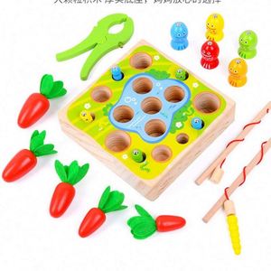 Juguete Educativo de Madera Montessori de Alta Calidad, Juego de Pesca Multifuncional 3D con Diseño de Granja Feliz, para Entrenar la Memoria - Product Image 2