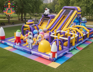 Parque Inflable Comercial con Temática Espacial, Castillo Inflable Grande con Tobogán, Castillo Inflable Gigante de PVC, Trampolín Inflable para Niños - Product Image 6