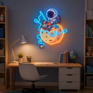 Wholesale UV Printed Astronaut <b>Neon</b> <b>Sign</b> with Local LED Outline for Kids Room Home and Wall Decor - Product Image 5