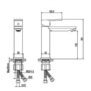Nouveau <span class=keywords><strong>mitigeur</strong></span> chaud et froid en métal moderne robinet de <span class=keywords><strong>lavabo</strong></span> à levier unique robinet d'eau monté sur le pont robinet d'évier de salle de bain - Product Image 5